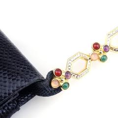 Judith Leiber 1980s Lizard Shoulder Bag