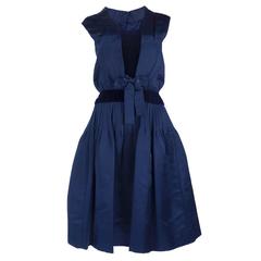 Christian Dior-New York Blue Peau de Soie Dress
