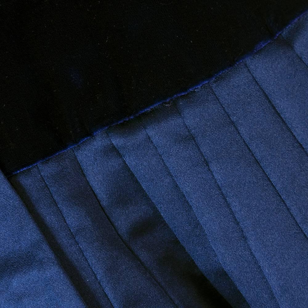 Christian Dior-New York Blue Peau de Soie Dress For Sale 1