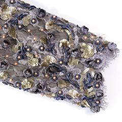 1990s Heavily Embellished  Metallic Lace Jacket