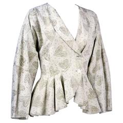 Jean Muir 80s Suede Peplum Jacket