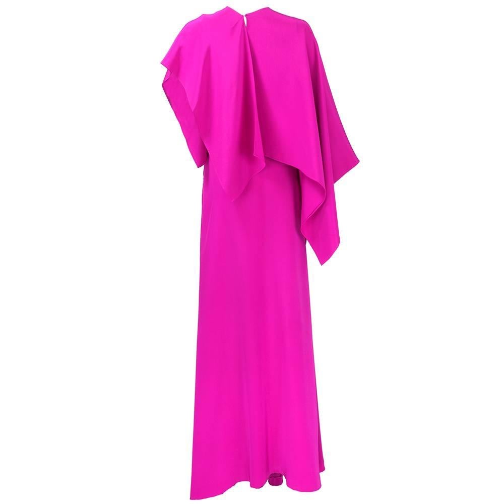 Purple Gres 70s Magenta Gown with Matching Wrap