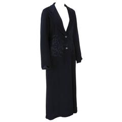 Dries Van Noten 90s Black Wool Coat