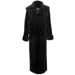 Vintage Feraud 90s Black  Sheared Fur Coat