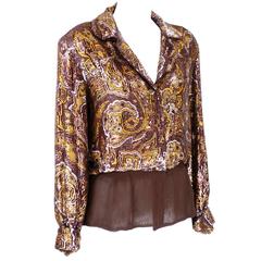 Vintage Caroline Roehm 80s Fully Sequined Blouse