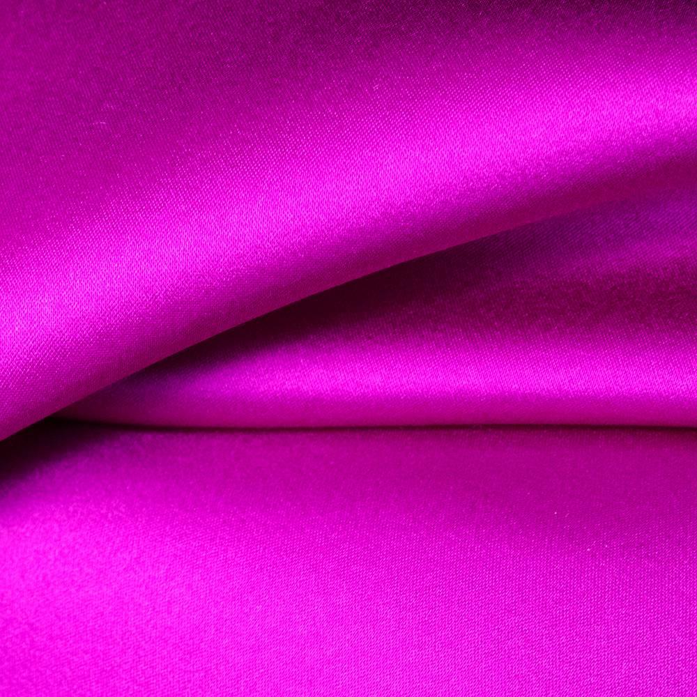 1990s Magenta Satin Trapeze Ball Gown For Sale 1