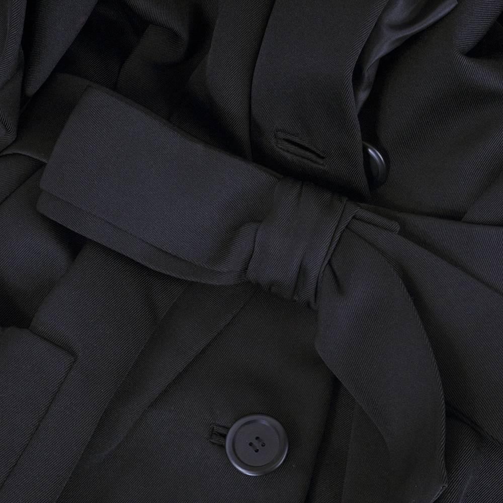 Women's Christian Dior Haute Couture Spring/Summer 1959 Black Silk Faille Coat Dress  For Sale