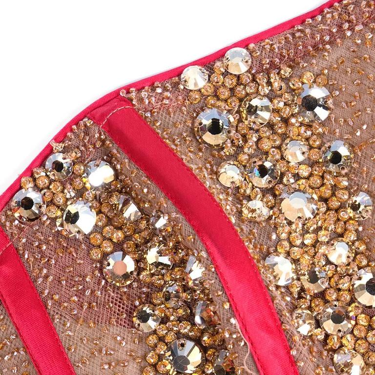 Calignano 90s Crystal encrusted Bustier For Sale at 1stDibs