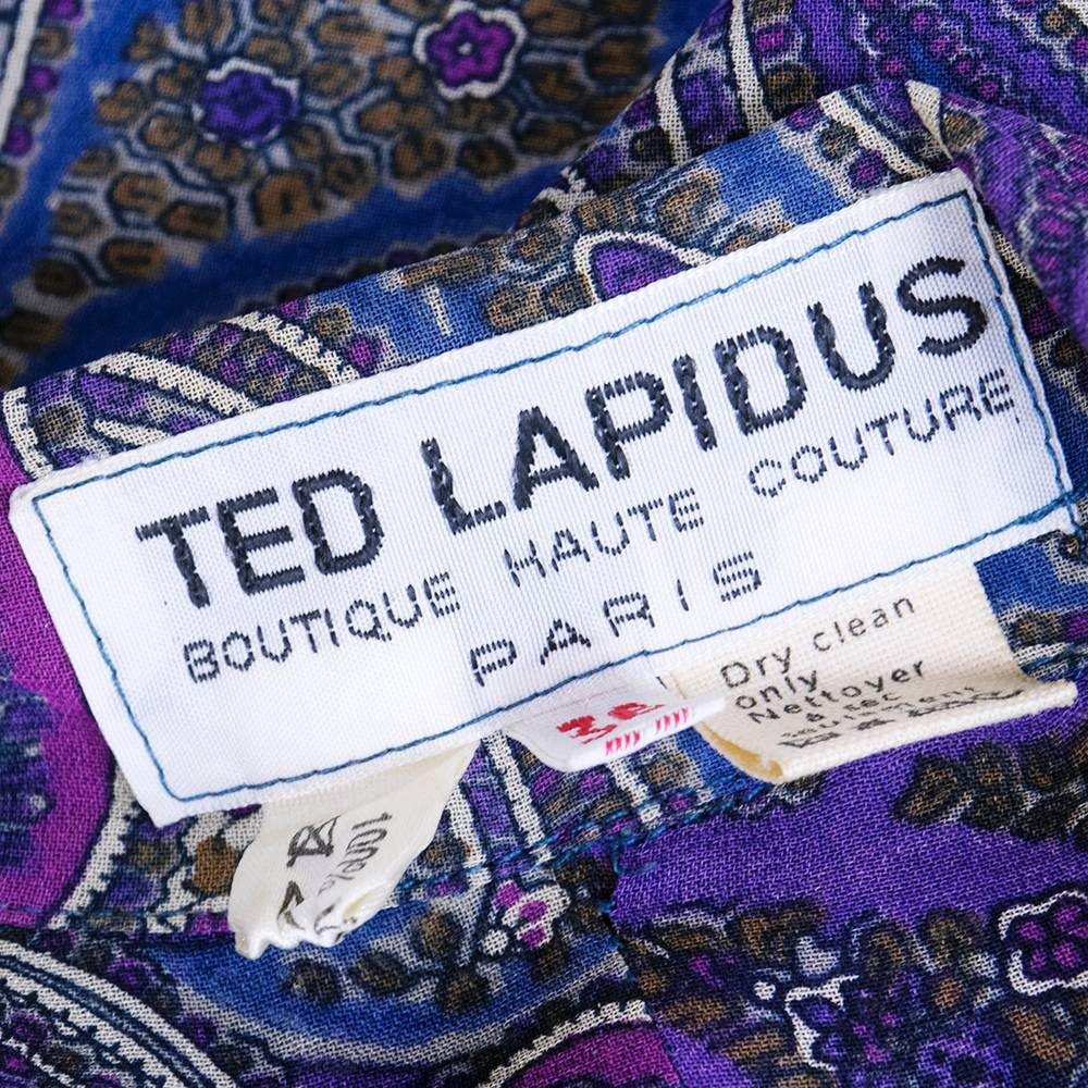 Ted Lapidus 70s Paisley Jumpsuit In Excellent Condition In Los Angeles, CA