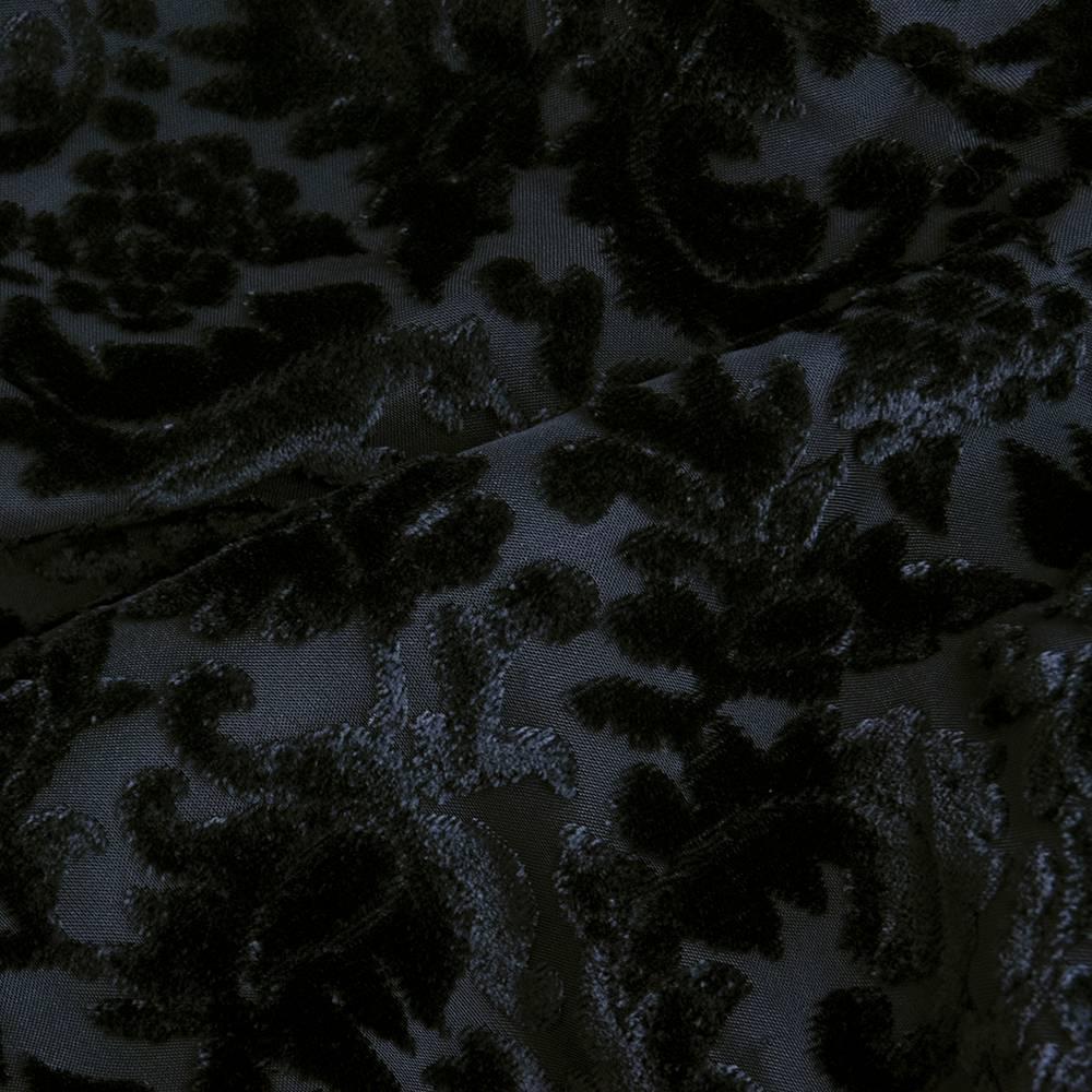 Thea Porter Couture 70s Sheer Black Velvet Pantsuit For Sale 2