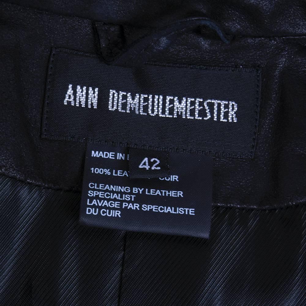 Women's or Men's Demeulemeester 90s Black Biker Style Trench Coat