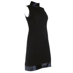 Courreges 90s Redux Little Black Dress