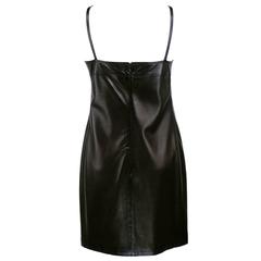 Gianni Versace Black Leather Dress - New with Tags