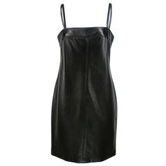 Gianni Versace Black Leather Dress - New with Tags