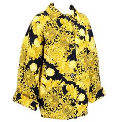 Genny 90s Quilted Silk Oversized Jacket