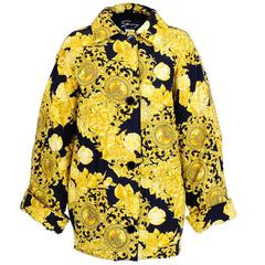 Genny 90s Quilted Silk Oversized Jacket Genny 90s Quilted Silk Oversized Jacket