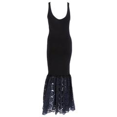 Mila Schon 90s Body Con Dress with lace Fishtail