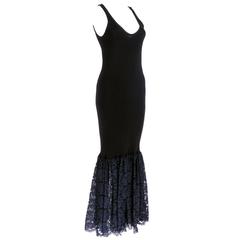 Mila Schon 90s Body Con Dress with lace Fishtail