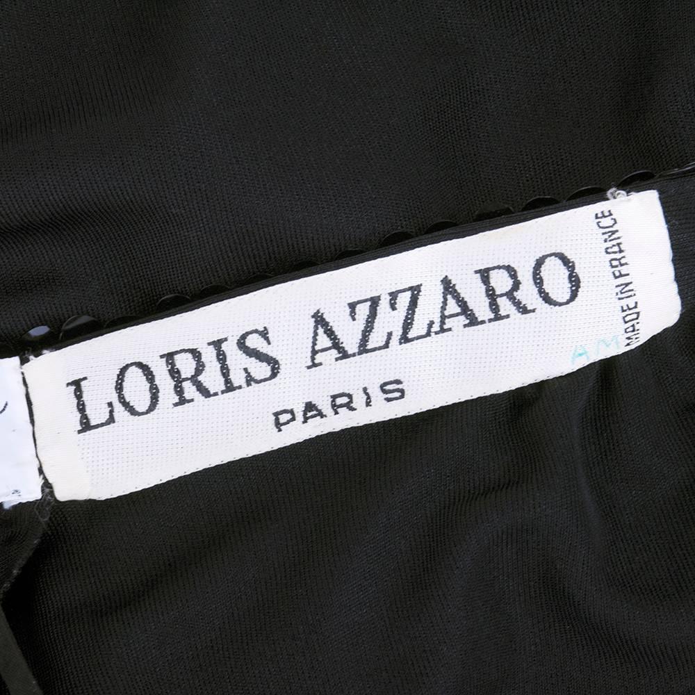 Loris Azzaro 70s Black Jersey Cutout Gown For Sale 1