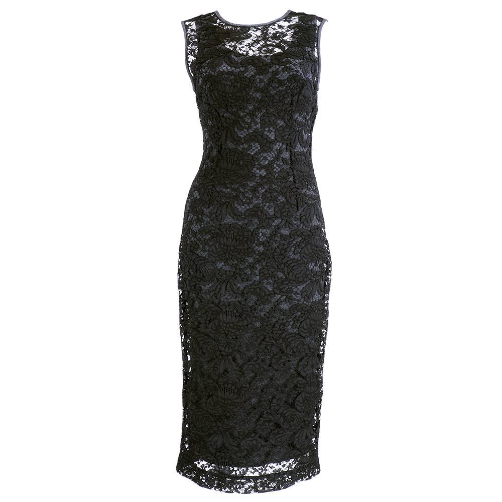 Dolce and Gabbana Black Lace sheath Dress In New Condition In Los Angeles, CA