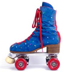 Maud Frizon 70s Suede Disco Metallic Rollerskates