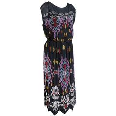 20s Black Chiffon Beaded Ensemble