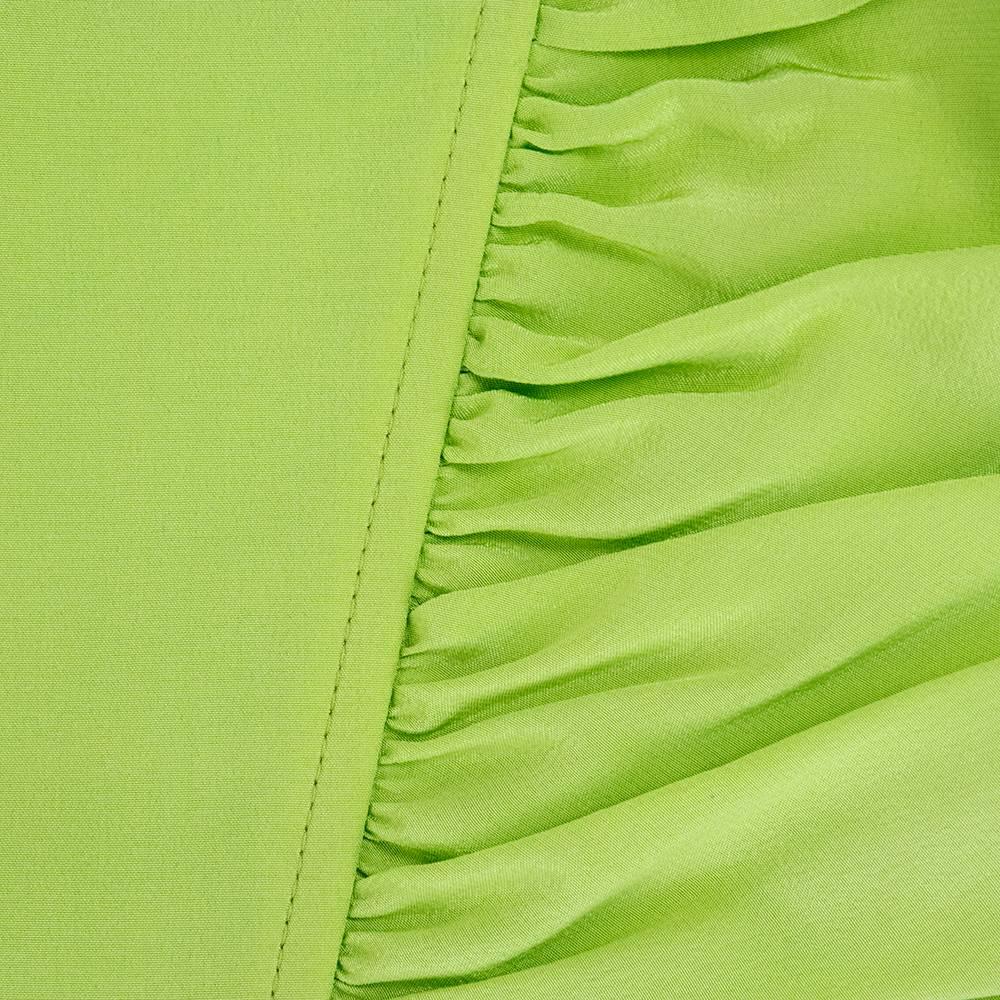 Versace 90s Chartreuse Silk Ensemble with Rhinestones 1
