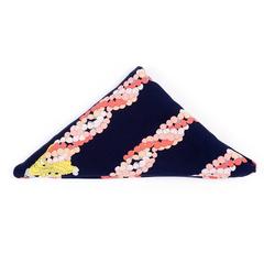 Donald Brooks 70s Silk Halter Dress with Beaded Belt and Scarf