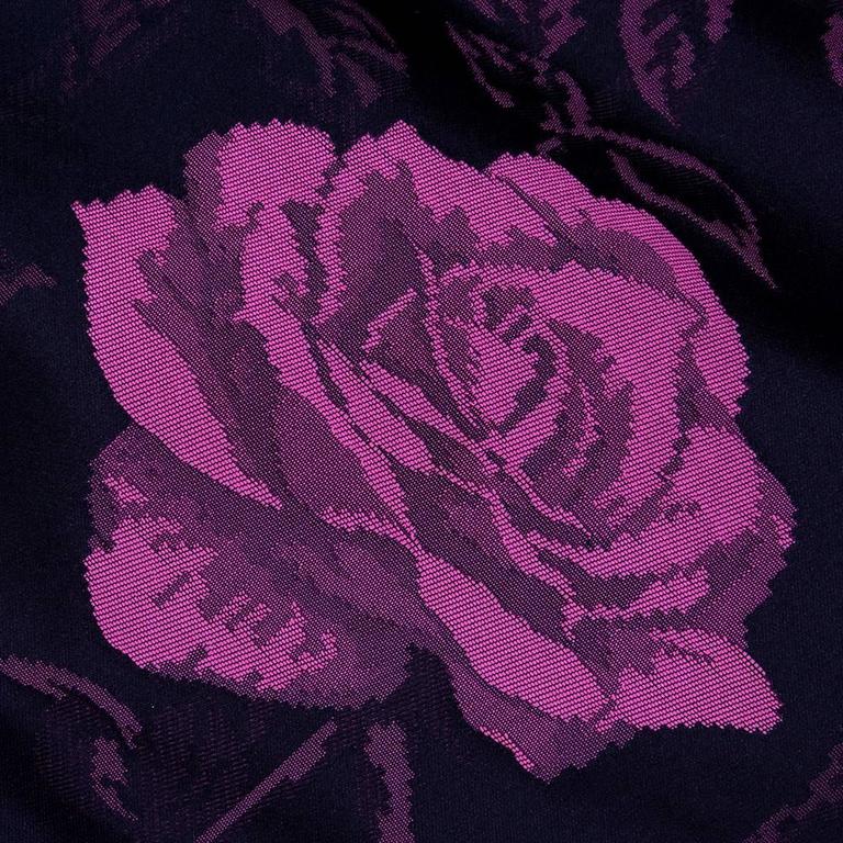 50s Black And Pink Floral Jacquard Cocktail Dress For Sale At 1stDibs 50s Black And Pink Floral Jacquard Cocktail Dress For Sale At 1stDibs