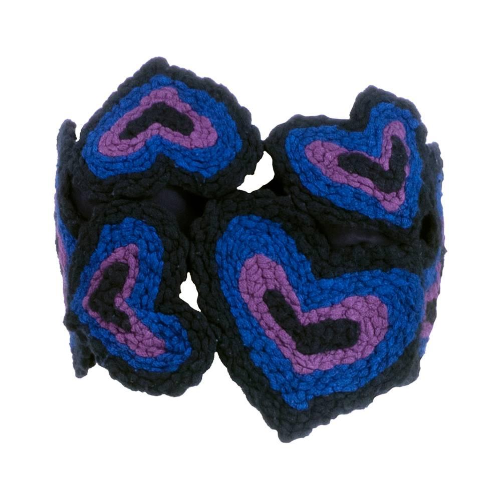 Women's 1990s Laura Biaggoti Color Blocked Crochet & Knit Ensemble For Sale