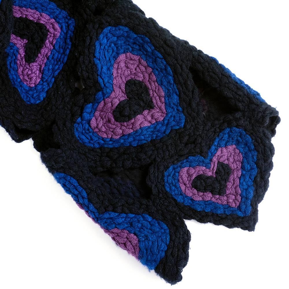 1990s Laura Biaggoti Color Blocked Crochet & Knit Ensemble For Sale 2