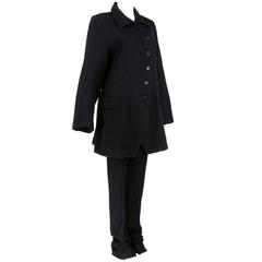 1990s Ann Demeulemeester Wool Frock Coat Ensemble