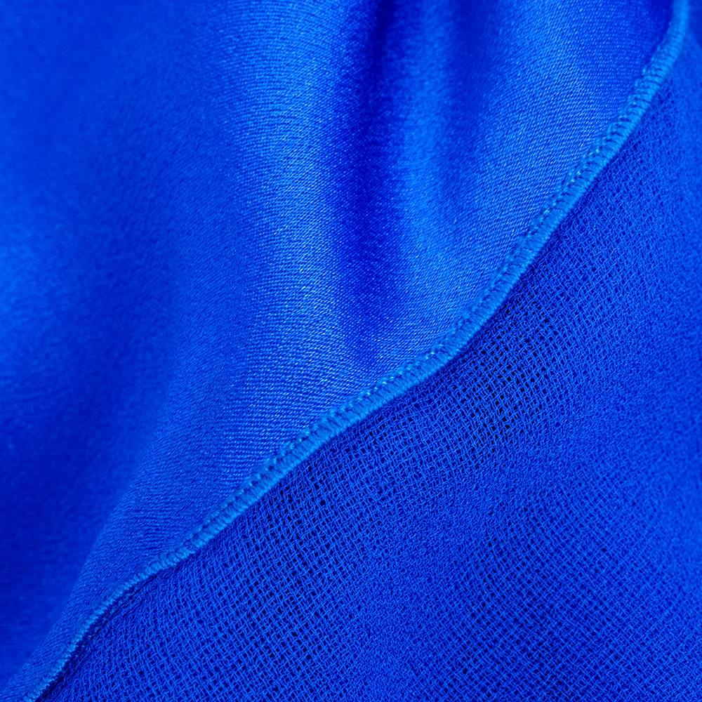 Tarlazzi 90s Blue Silk and Chiffon Bias Cut Dress 3