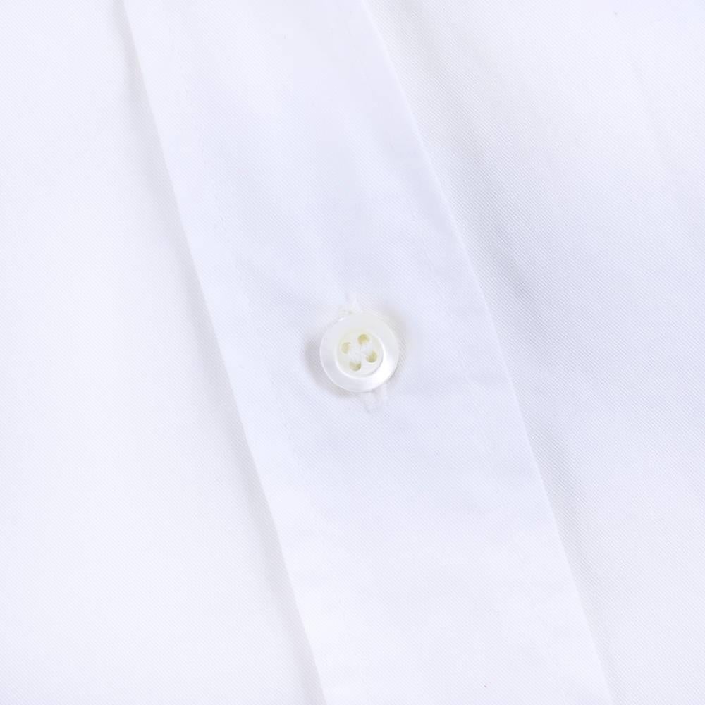 Gray Dries Van Noten 90s White Cotton Wrap Shirt Dress For Sale