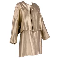 Genny 90s Gold Metallic Cocktail Ensemble