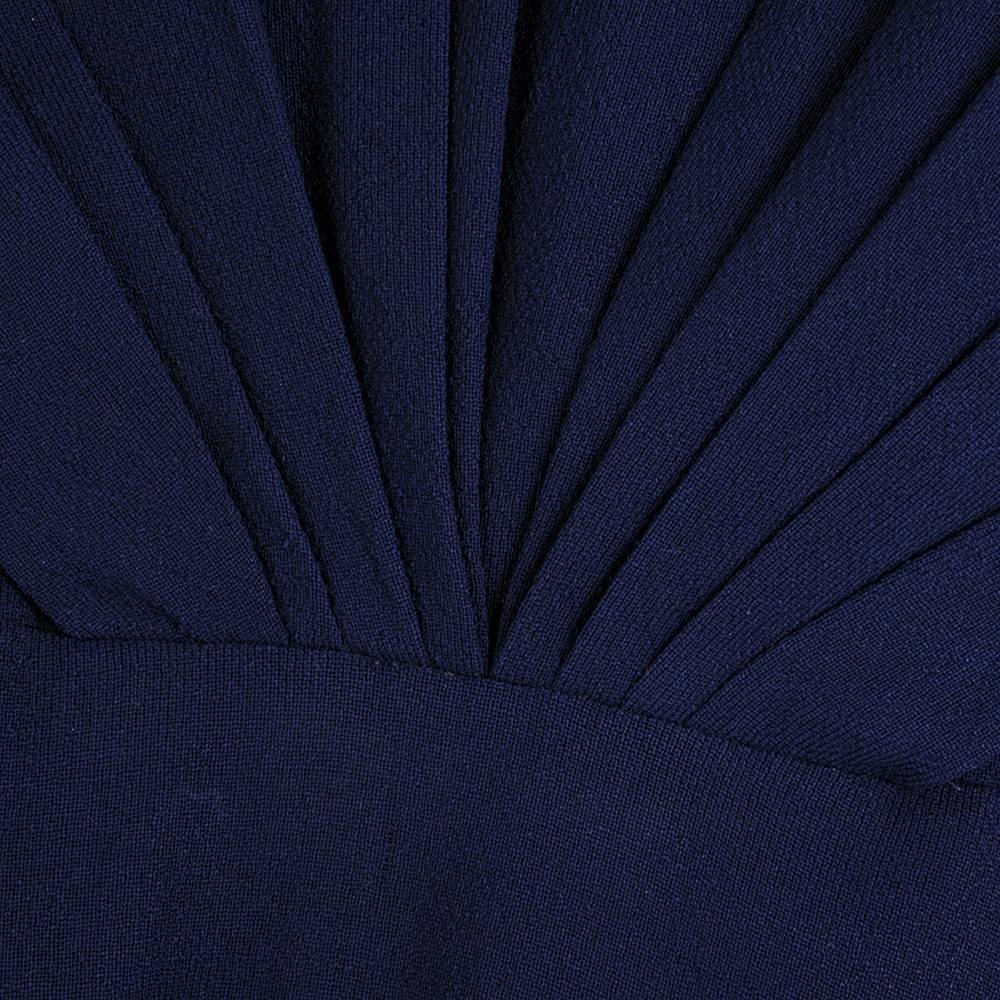 Fabiani Roma 50s Couture Blue Wool Dress Ensemble For Sale 3