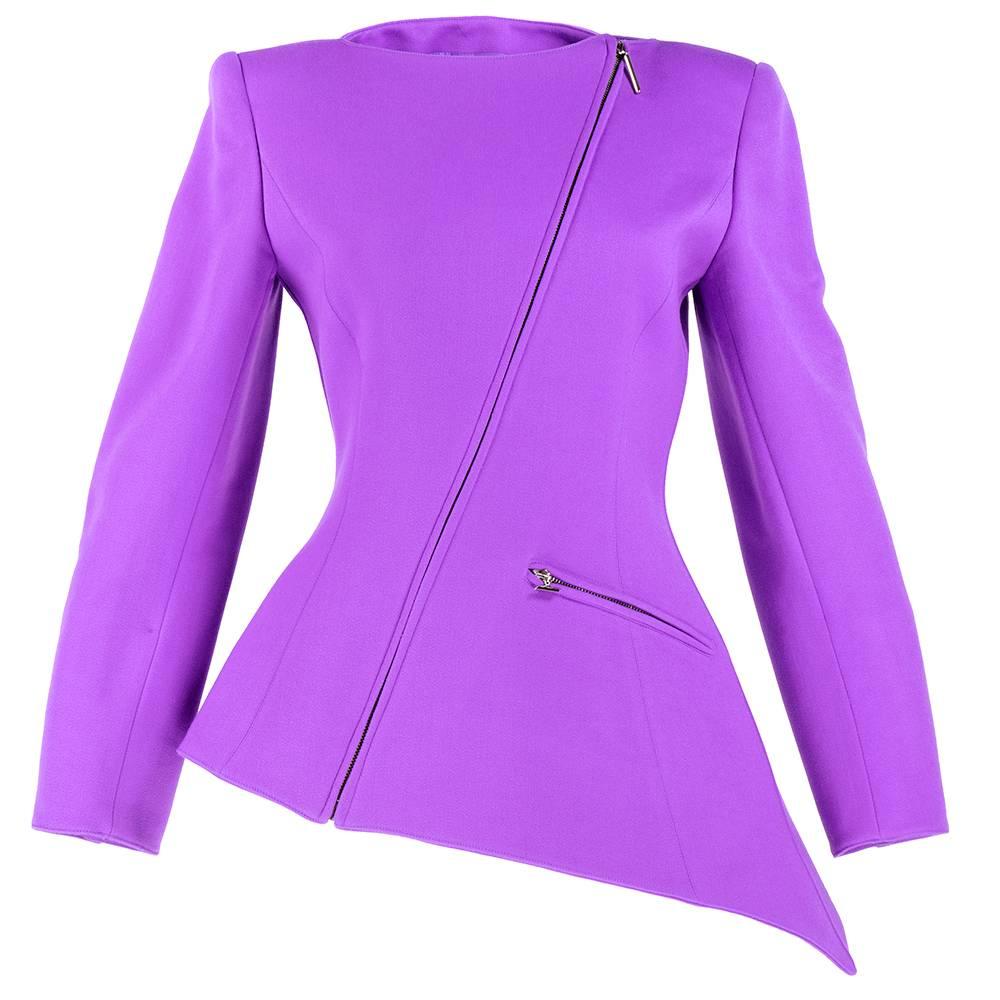 Claude Montana 90's Purple Asymmetrical Jacket