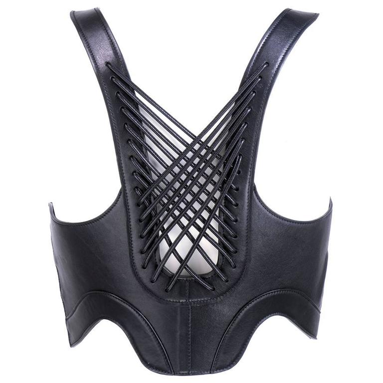 Alexander McQueen Black Leather Harness For Sale at 1stdibs