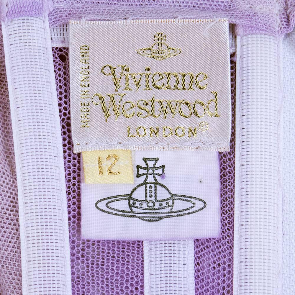 Vivienne Westwood 90s Lilac Lace Bustier In Excellent Condition In Los Angeles, CA