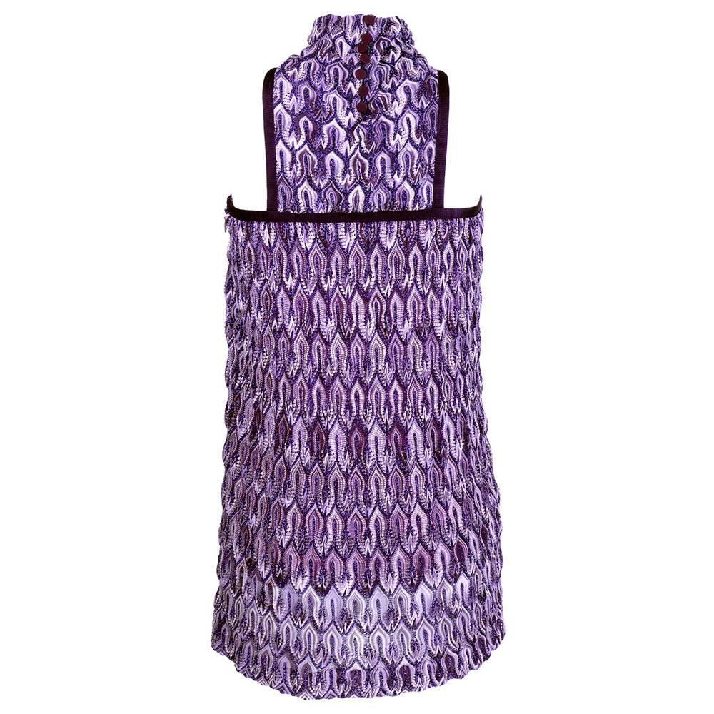 Gray Missoni Purple knit Mini For Sale