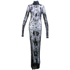 Vivienne Westwood Boule Collection Black Mesh Long Dress