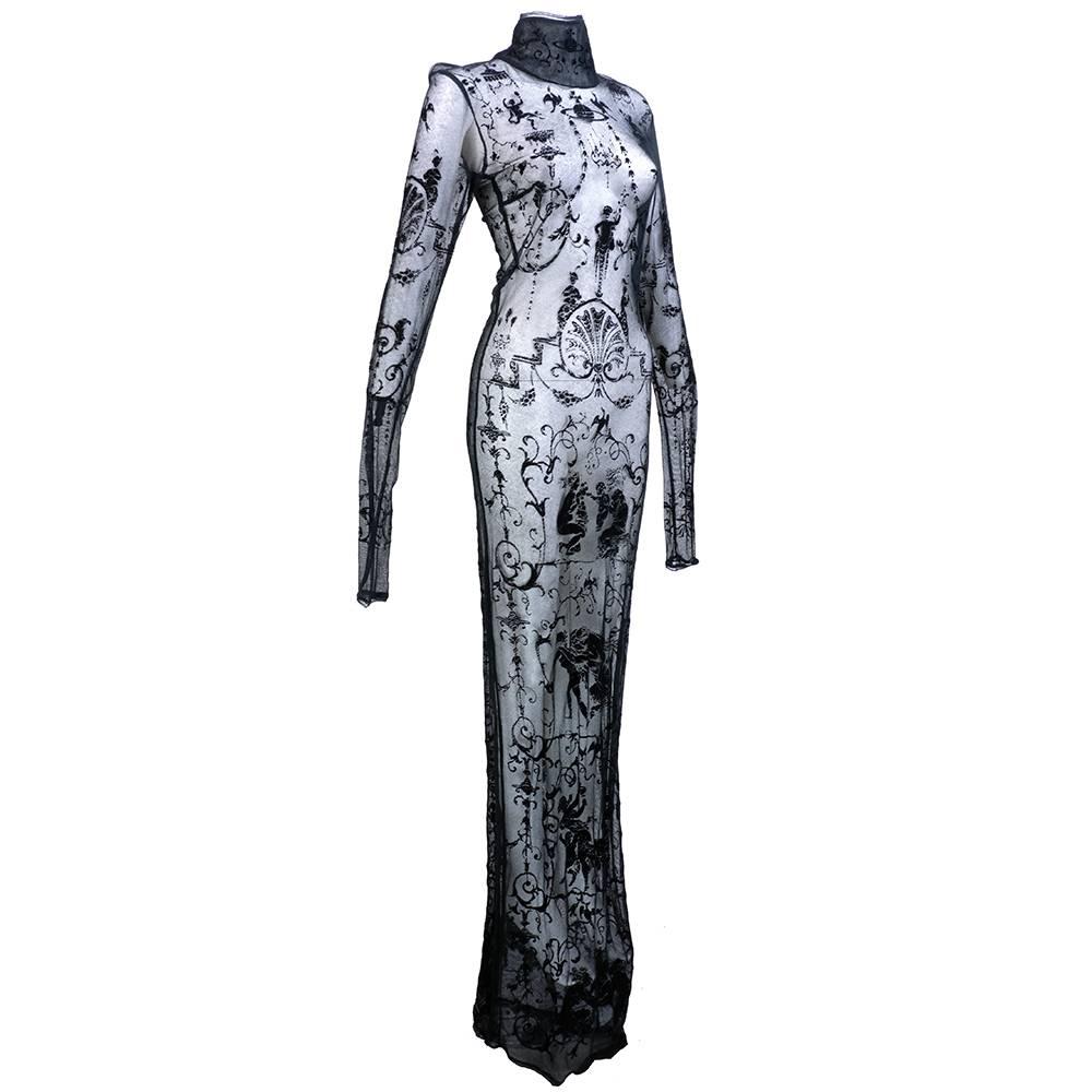 Vivienne Westwood Boule Collection Black Mesh Long Dress