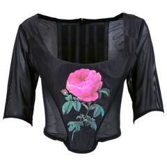 Westwood 90s Black Rose Bustier