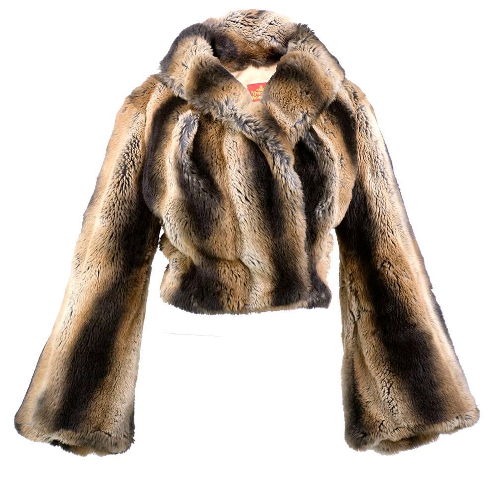 Vivienne Westwood 90s Faux Fur Chubbie Jacket For Sale