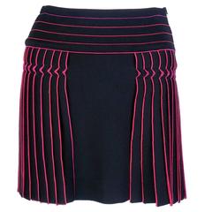 Cavalli 90s Black Knit Mini Skirt