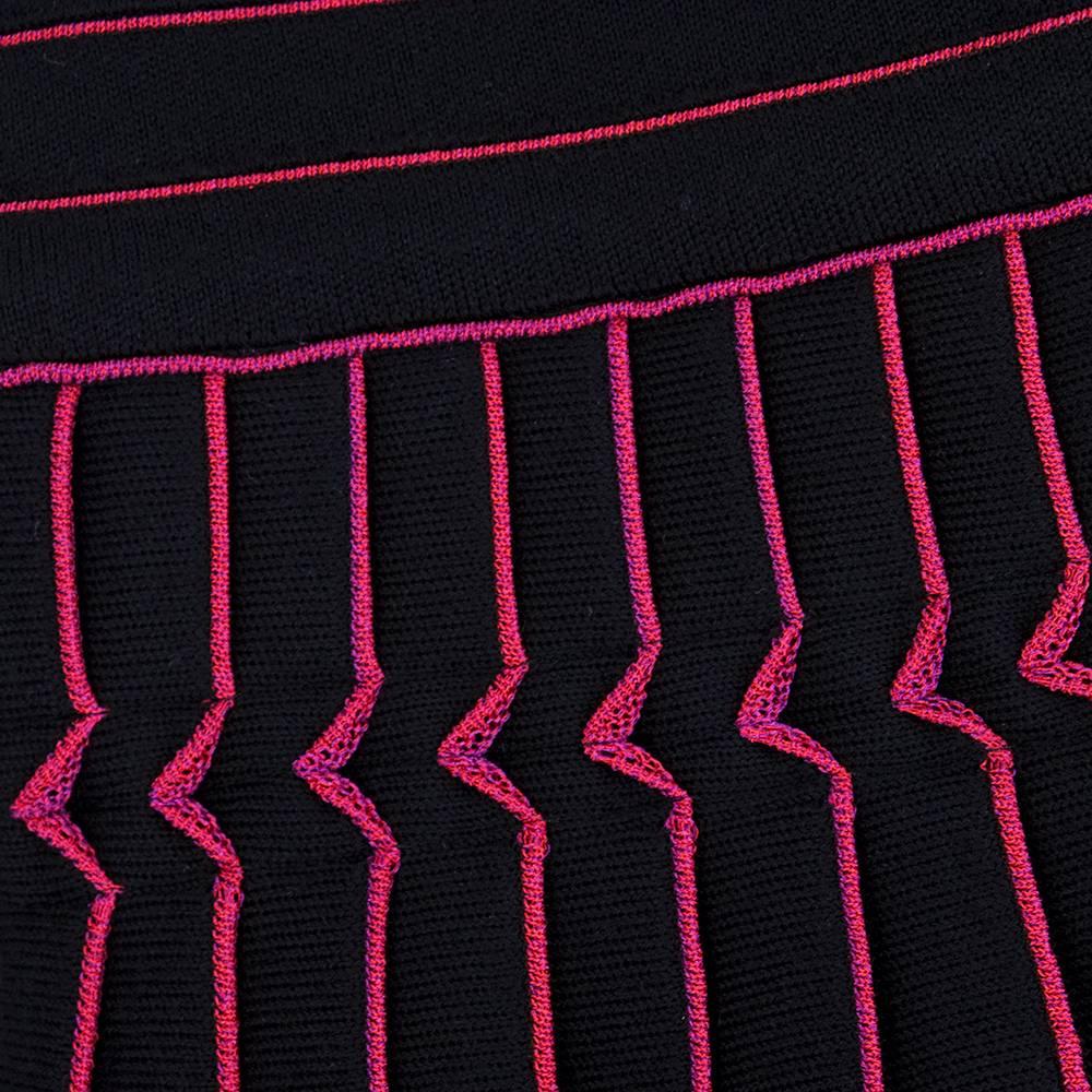 Cavalli 90s Black Knit Mini Skirt 1