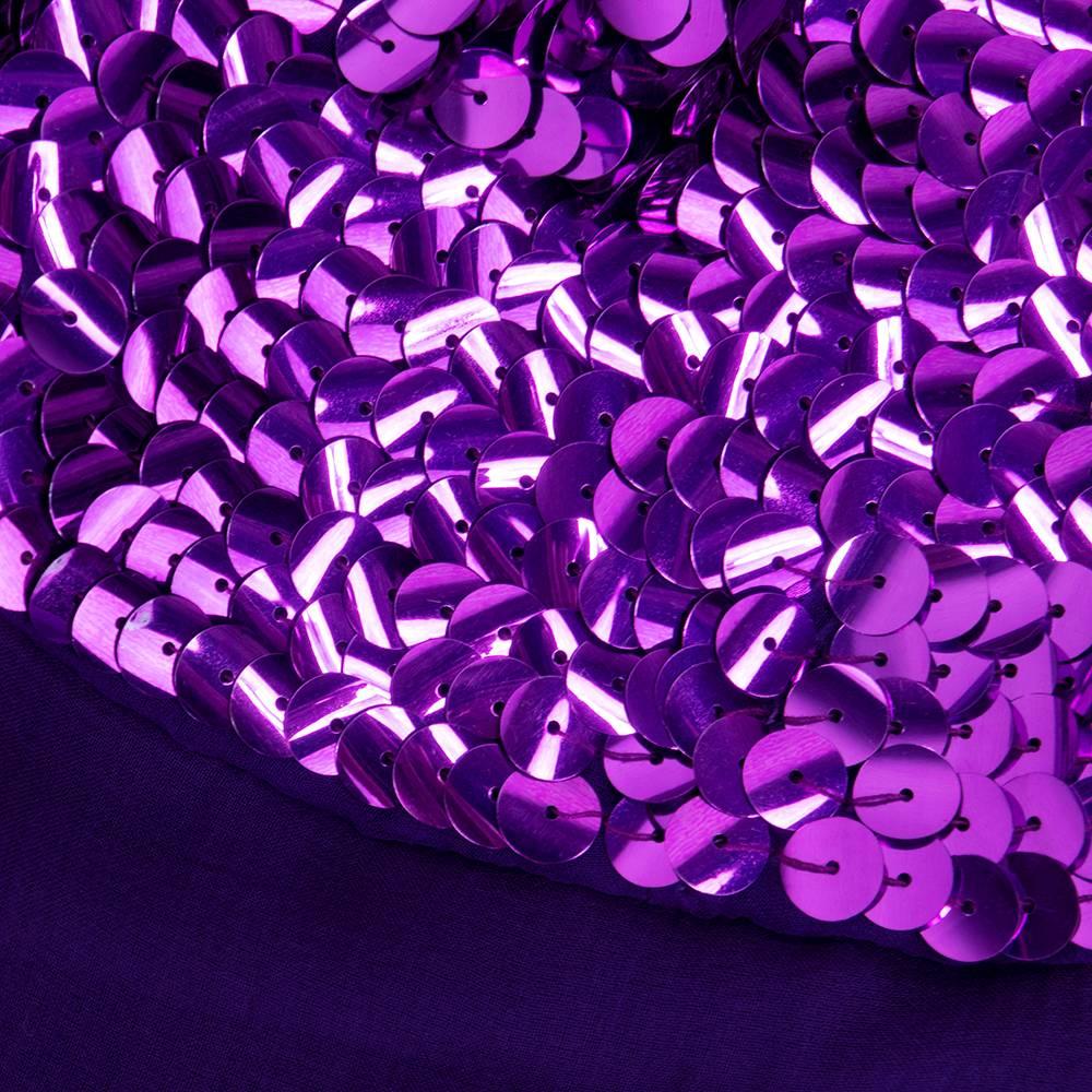 Travilla 60s Purple Chiffon Cocktail Dress  1