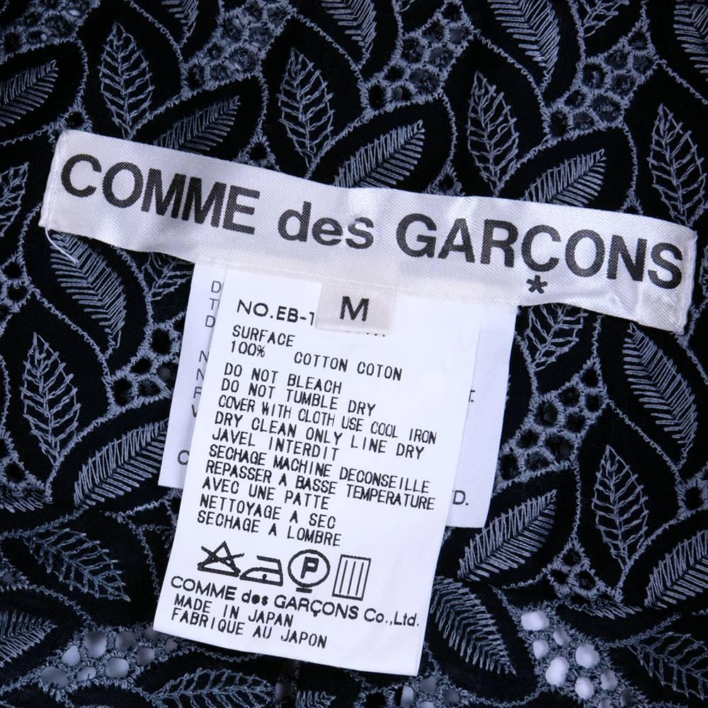 1998 Comme des Garçons Dark Indigo and Grey Eyelet Ensemble For Sale 1