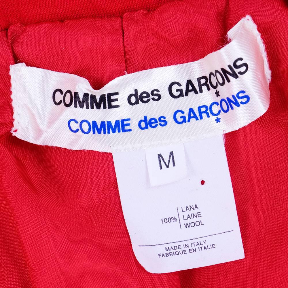 Comme des Garçons 2 Pc Red and White Striped Wool Suit. For Sale 1