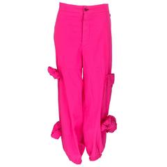 Vintage Attributed to Comme des Garcons Hot Pink Cargo Pants
